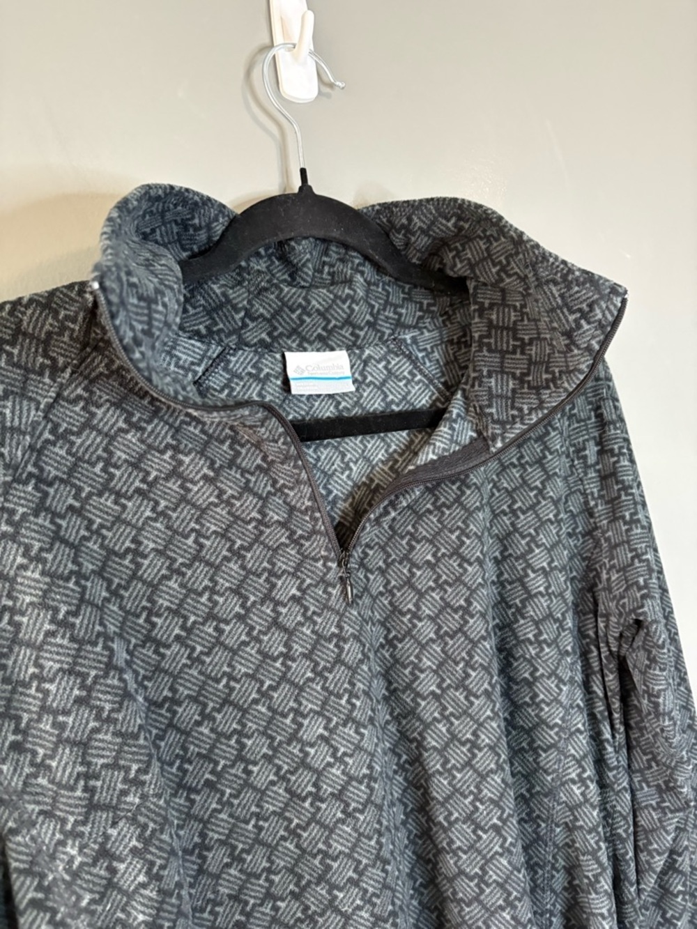 Columbia Gray Quarter Zip Pullover Womens L Fleece Hiking Active - Picture 5 of 9